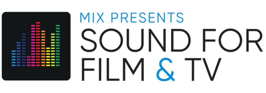 Logo from an immersive sound conference by Mix. The logo features rainbow music levels.|Logo from an immersive sound conference by Mix. The logo features rainbow music levels.