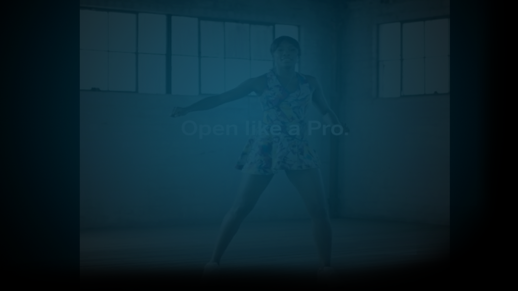 Still of Venus Williams dancing the AMEX tennis footwork spot. Producer's Toolbox provided music licensing for the spot.|