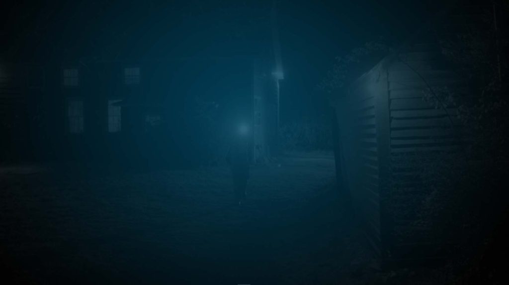 Still of the back of an eerie building from film Dead Souls. Flavorlab Sound provided mix for the film.||
