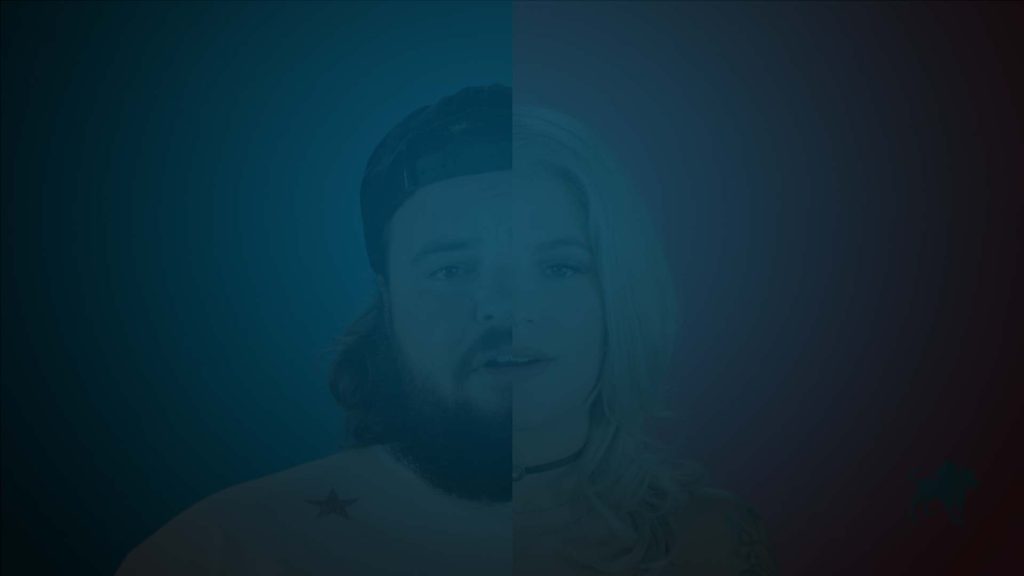 the still shows half a man's face and half a woman's face. Flavorlab Sound provided mix for the series.|