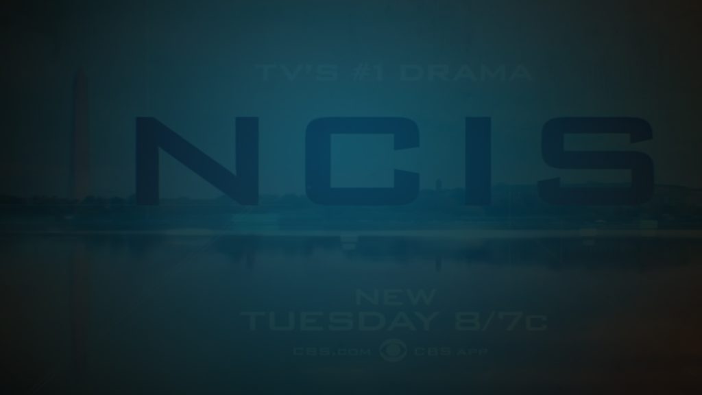 Still from a promo for NCIS - Love Boat of the NCIS logo with a sea horizon in the background. Producer's Toolbox provided music licensing for the episode.|