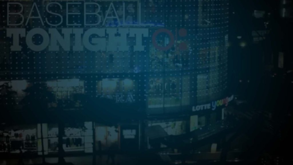 Still from MLB Korea's broadcast of Baseball Tonight. Flavorlab Score provided original music for the season.|