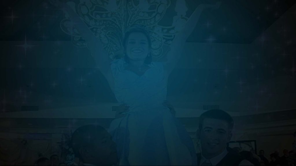 Still of a girl being lifted into the air with her arms up and smiling in My Super Sweet 16 on MTV. Flavorlab Sound provided mix for the series.