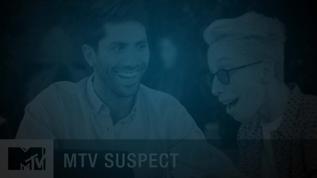 Still of Nev Schulman and iO Tillet Wright on MTV's Suspect. Producer's Toolbox provided music licensing for the series.|Suspect on MTV. Flavorlab Producer's Toolbox provided music licensing for the series.|